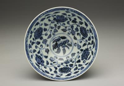 图片[2]-Bowl with four-seasons flowers decoration in underglaze blue, Ming dynasty, Yongle reign (1403-1424)-China Archive